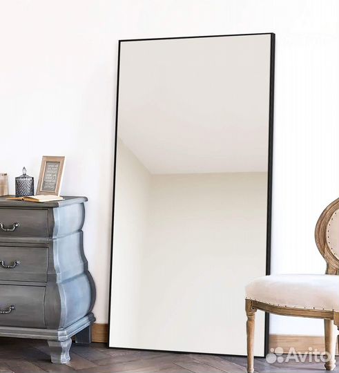 Зеркало в полный рост в черной раме 92*172см