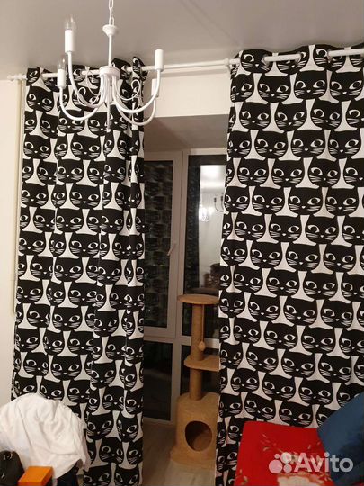 Шторы Икея IKEA котики