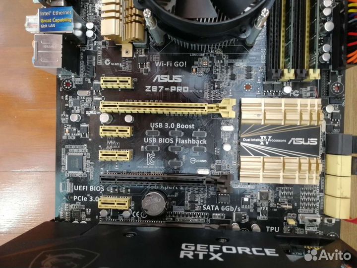 Материнская плата asus z87-pro + i5-4570