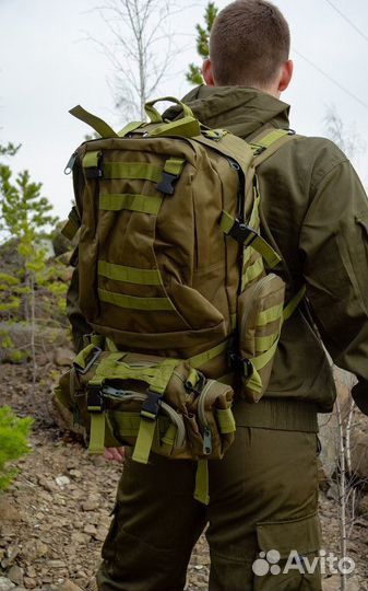 Тактический рюкзак 55 литров - Олива