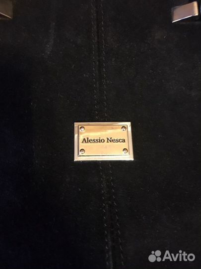 Сумка из натуральной замши и лаковой кожи