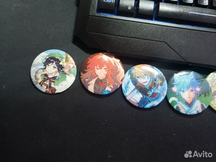 Значки с аниме anime genshin impact Данганронпа