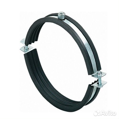 D450Хомут c резиновым профилем и приварной гайкой