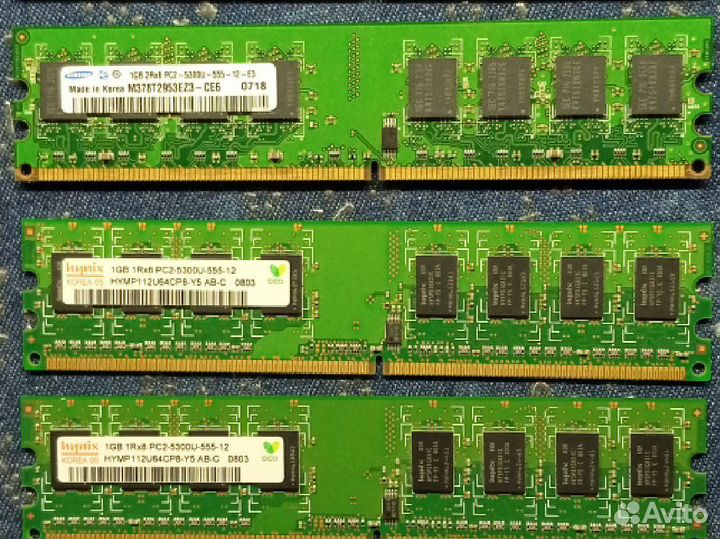 Оперативная память ddr2 4gb 4 планки по 1gb для пк
