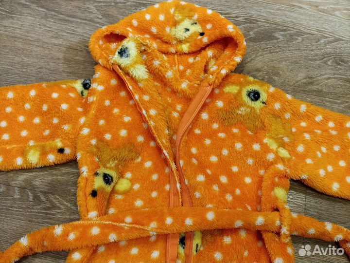 Детский халат плюшевый