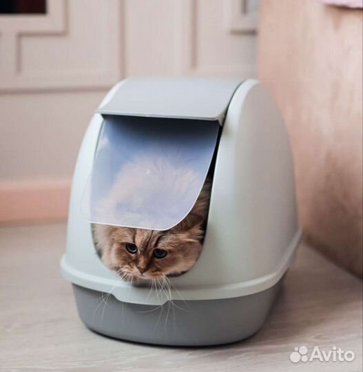 Кошачий лоток закрытый большой