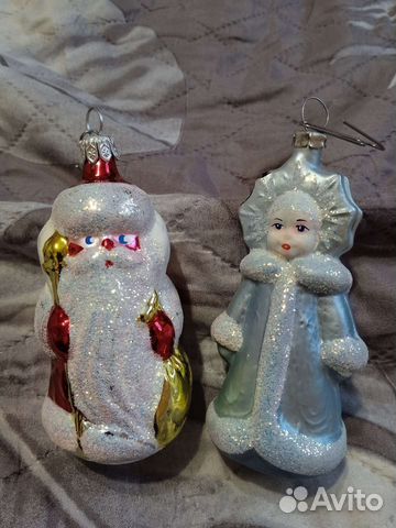 Елочные игрушки СССР Дед мороз и снегурочка