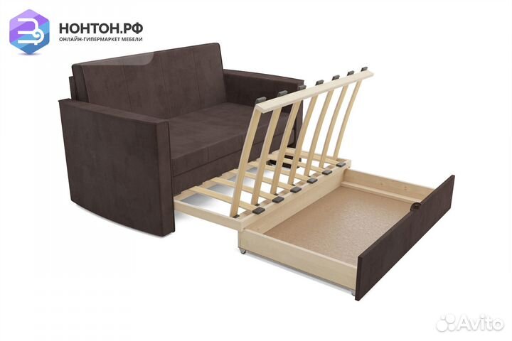 Диван выкатной Санта 2 коричневый