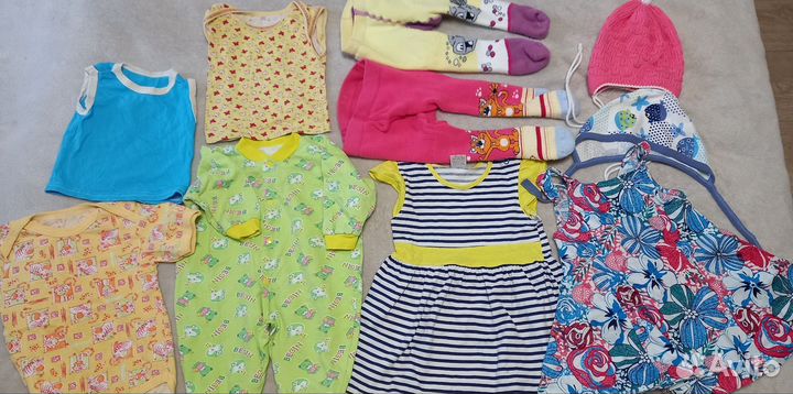 Одежда от рождения до 1,5 года (34 предмета)