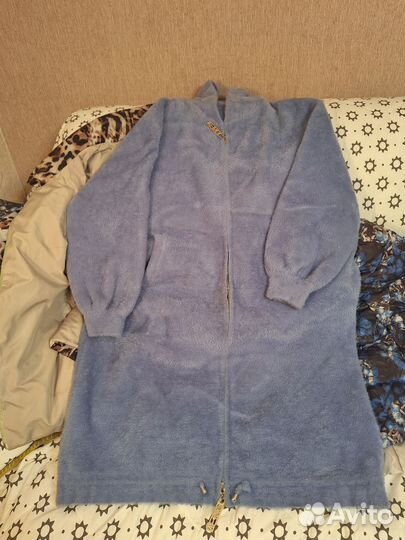 Пальто из альпаки с капюшоном р56