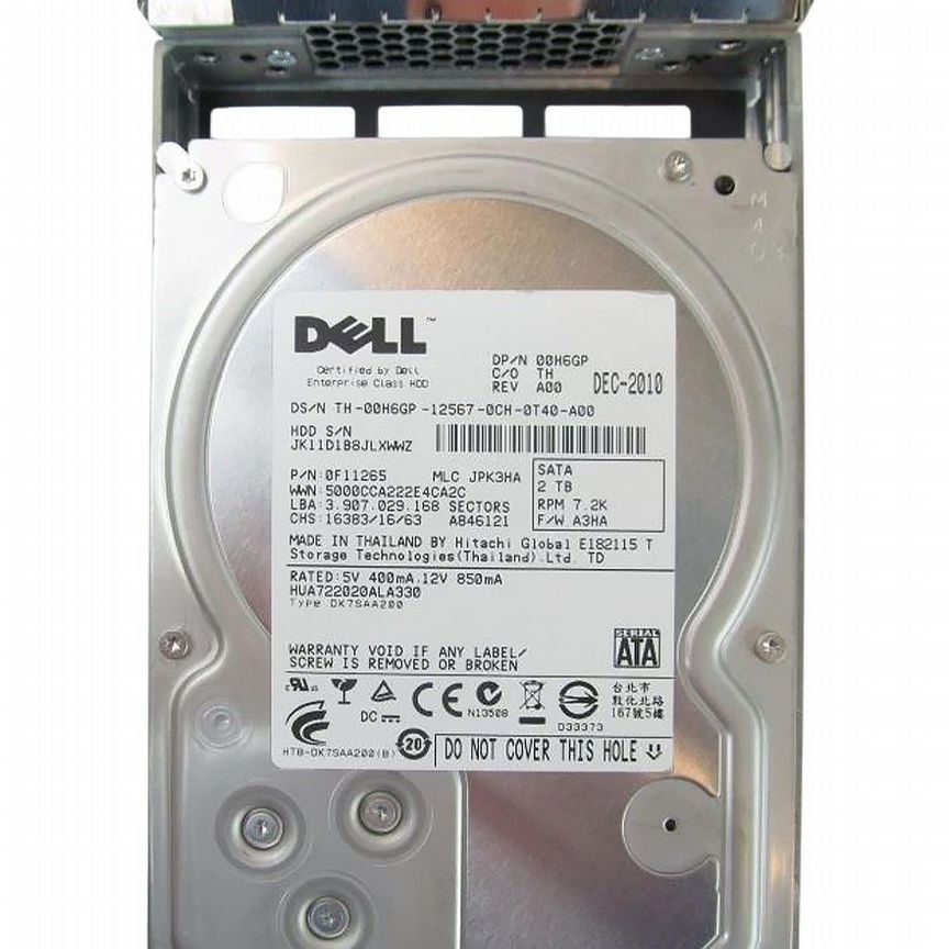 [00H6GP] Жесткий Диск Dell 0h6gp 2tb Sata2 3,5" Hdd 00h6gp