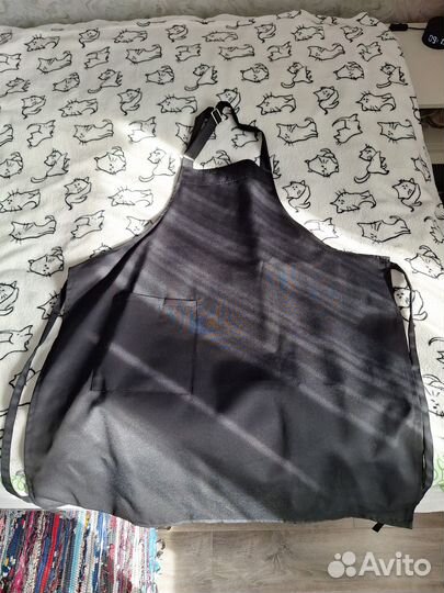 Фартук рабочий кухонный черный