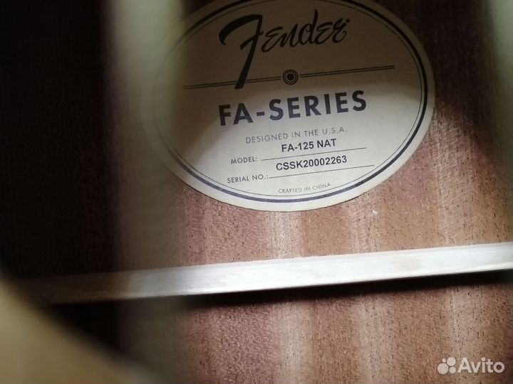 Акустическая гитара Fender FA-125