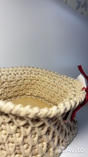 Вязанные корзинки