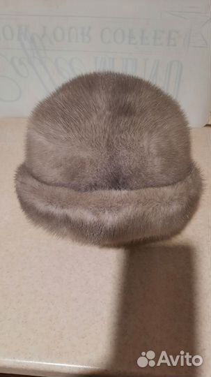 Шапка норковая 58 размер женская цвет Сапфир