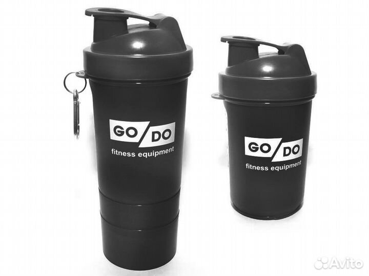 Шейкер GoDo 0,5 л 3 секции