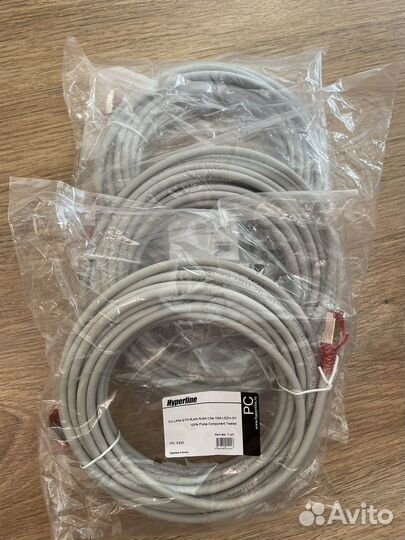 Патчкорд rj45 10м гиперлайн новый