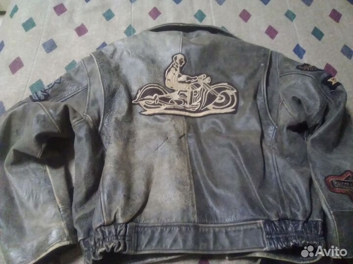 Кожаная куртка мужская США 52 54 на обмен