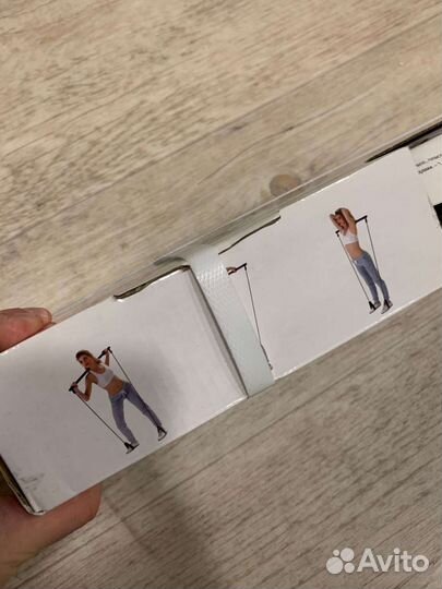 Палка гимнастическая с эспандарами пилатес студио