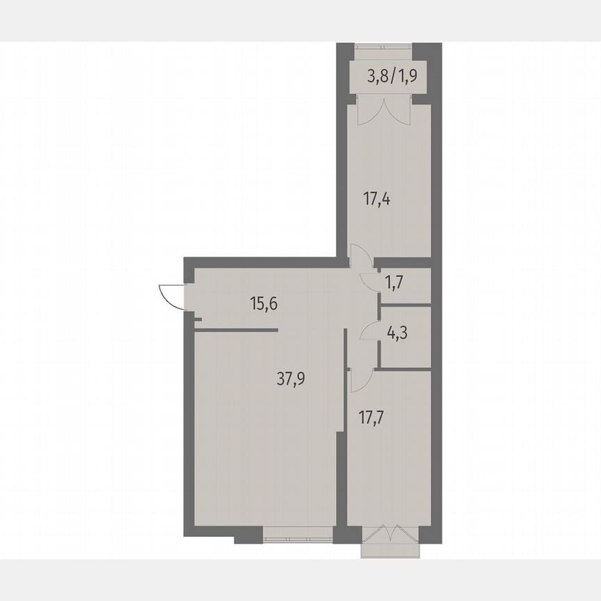 2-к. квартира, 96,5 м², 13/13 эт.