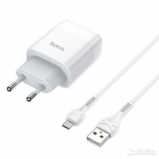 Адаптер Hoco C72A 2.1A с кабелем Micro-USB