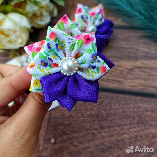 Бантики для волос ручной работы
