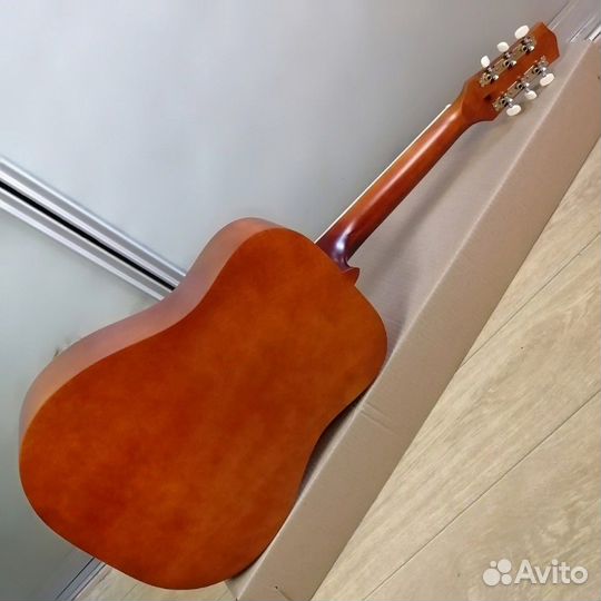 Гитара новая акустическая концертная широкий гриф