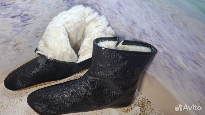 Махси с мехом натуральной кожи