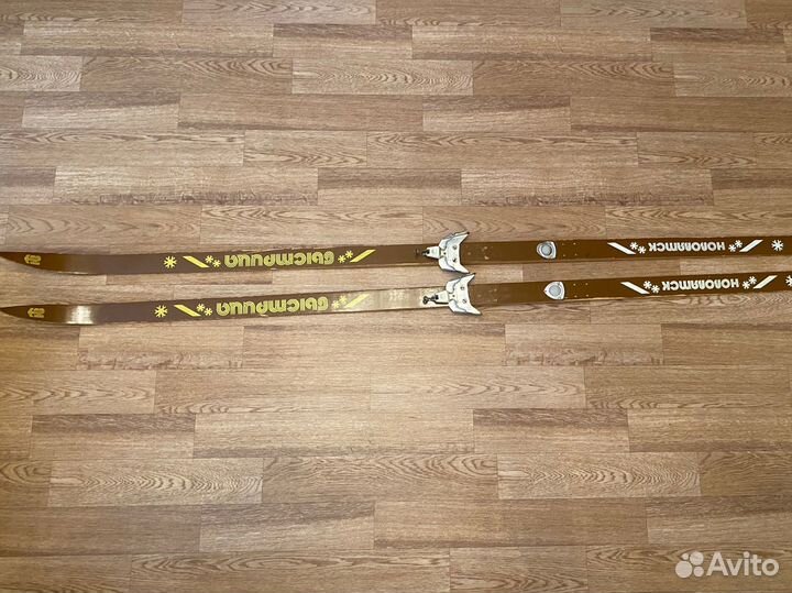 Лыжи беговые деревянные