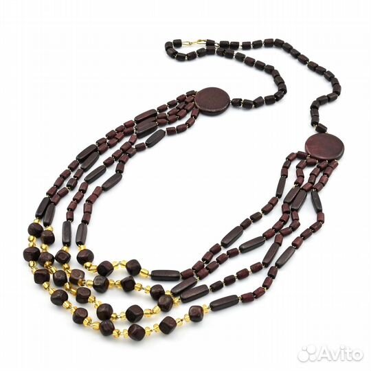 Украшение Eval из дерева колье 70см