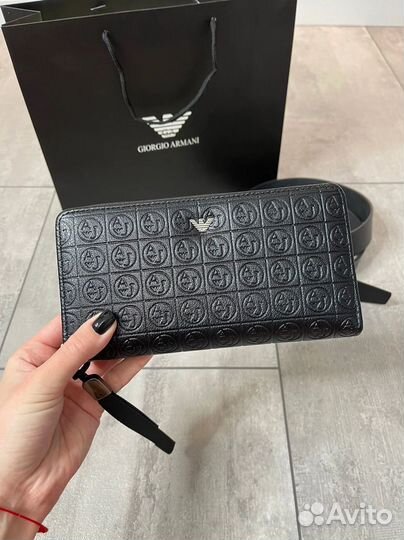 Подарочный набор для мужчин ремень портмоне