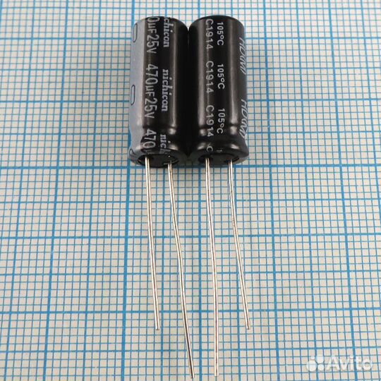 470uF 25v 25v470uF 8x20 HD - Электролитический кон