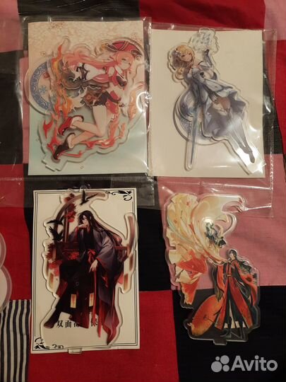 Акриловые фигурки геншин,бсд + плакат хср Блейд