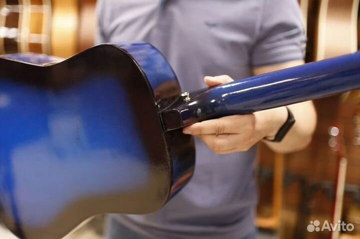 Гитара акустическая синяя Fante