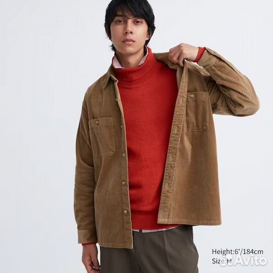 Рубашка Uniqlo Corduroy Work Long-Sleeve Shirt