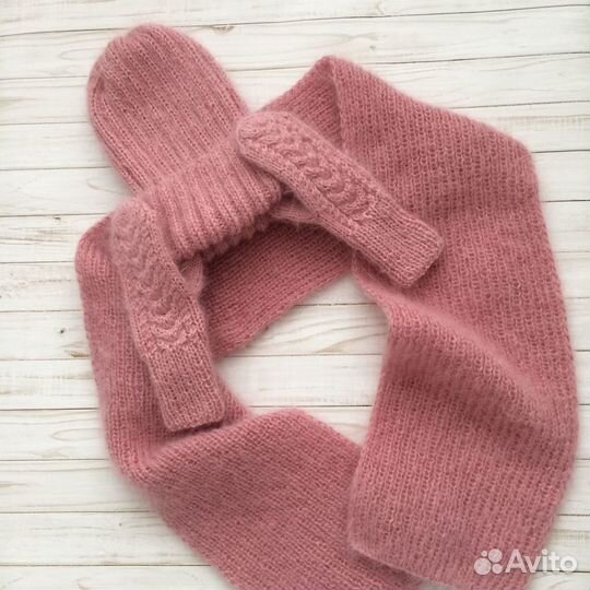Комплект (Шапочка+варежки+шарф)