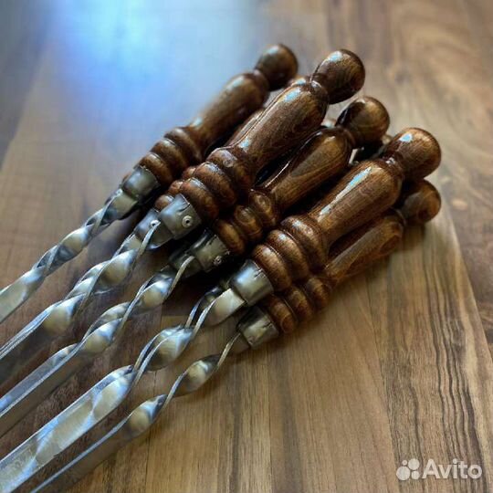 Шампур с деревянной ручкой