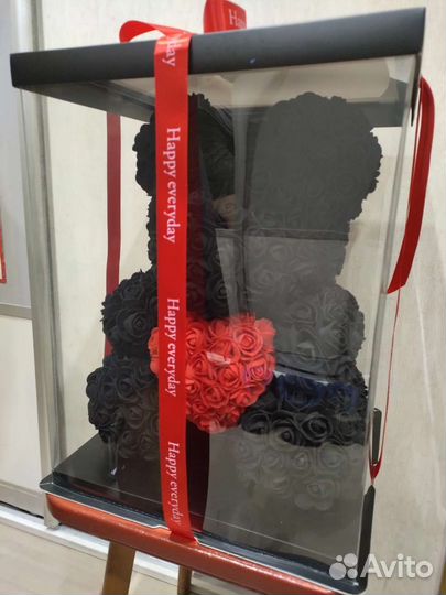 Мишка из роз 40 см