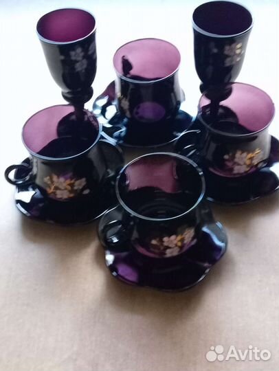 Посуда цветное стекло