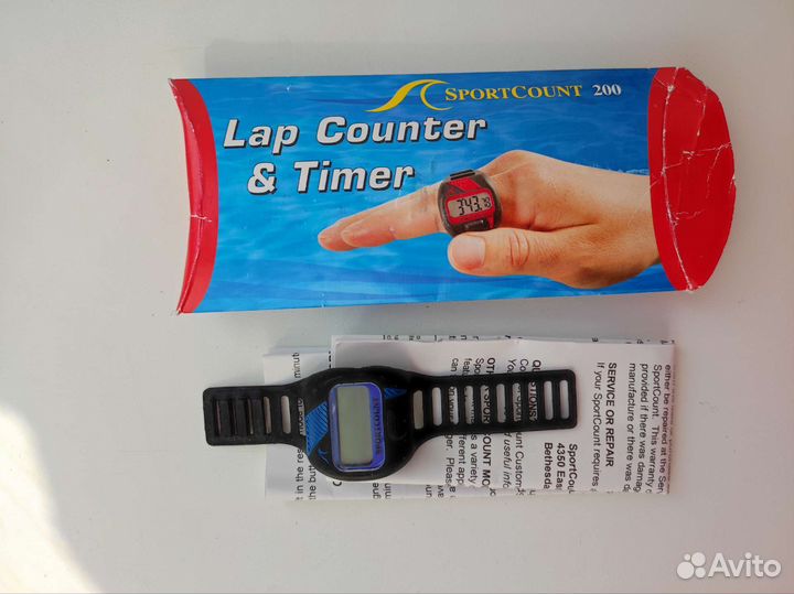 Счётчик на палец для бассейна под водой, таймер