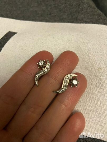 Серьги с бриллиантами СССР