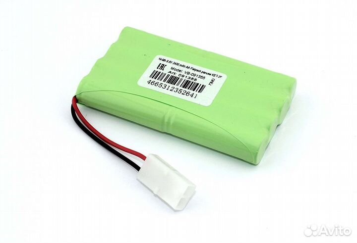 Батарея 9.6V 2400 mAh AA Flatpack разъем KET-2P