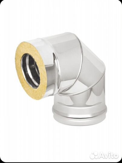 Сэндвич-колено для дымохода Оцинковка Нержавейка