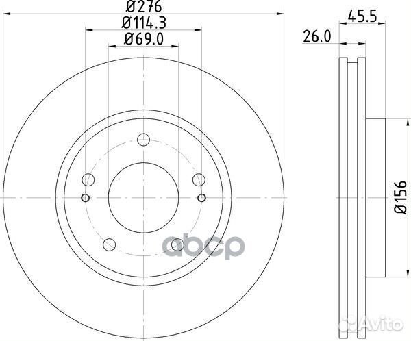 Диск тормозной перед ND3030K nisshinbo