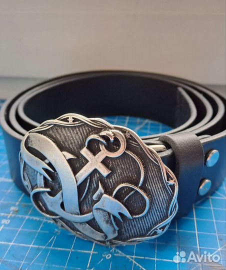 Мужской кожаный ремень вмф
