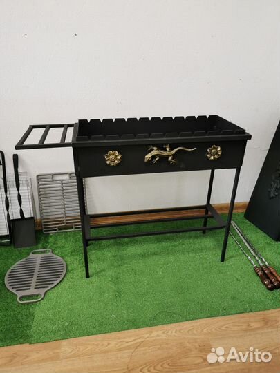 Мангал разборный 3 мм усиленный бортами от 10 лет