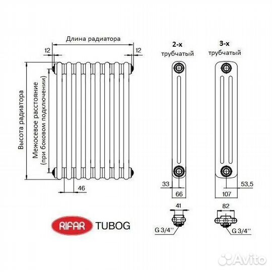 Радиатор трубчатый,вертикальные и горизонтальные