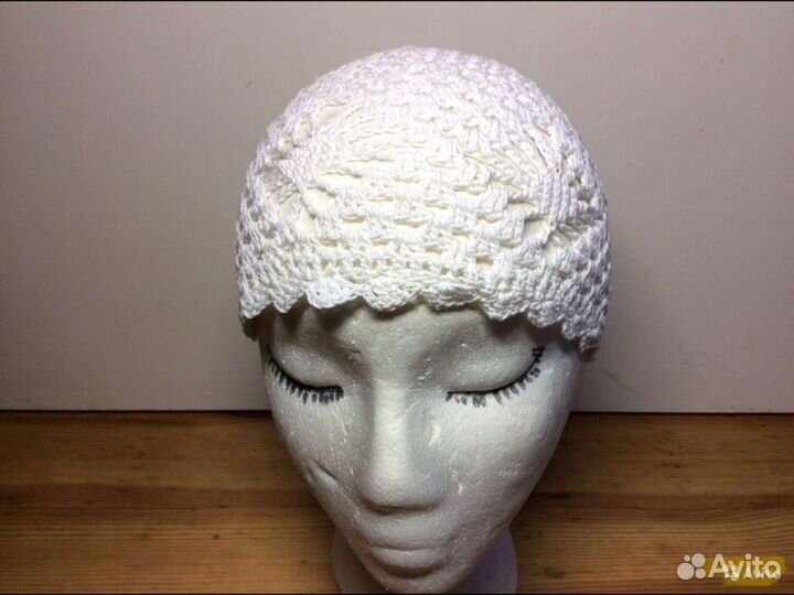 Кружевная аккуратная шапочка, арт 059,размер 54-56