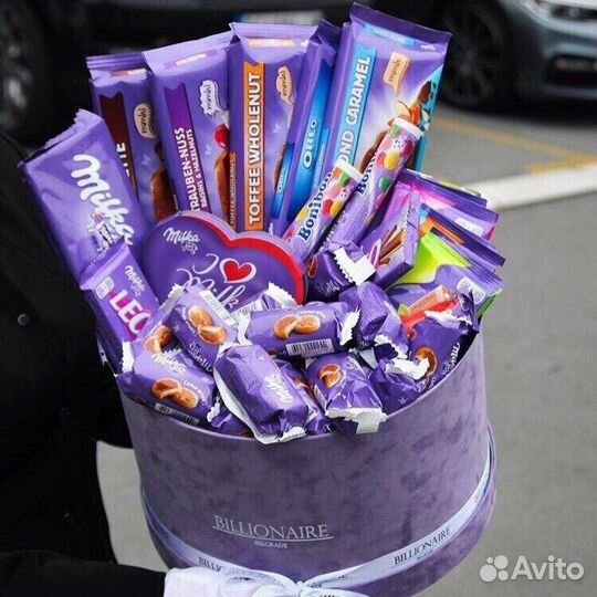 Съедобный сладкий шоколадный букет набор бокс