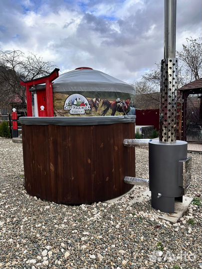 Гостевой дом (юрта большая ) с купелью на дровах